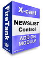 X-cart Newsletter sender and Newslist Control Add on